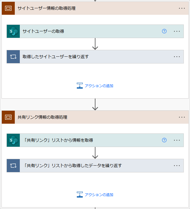 Power Automate と Office Script を合わせて 1 つのフローにする(スコープ部分１)
