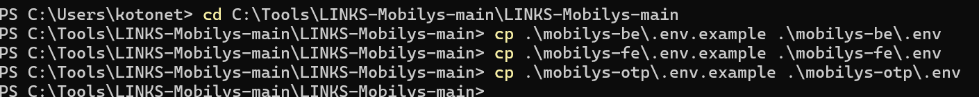 PowerShellで環境変数ファイルを作成