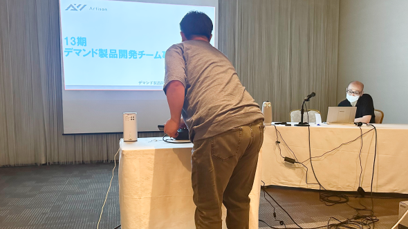 社長のサービスショット