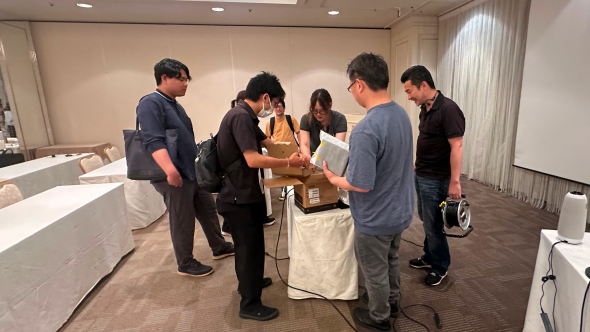 会場の片付けの様子